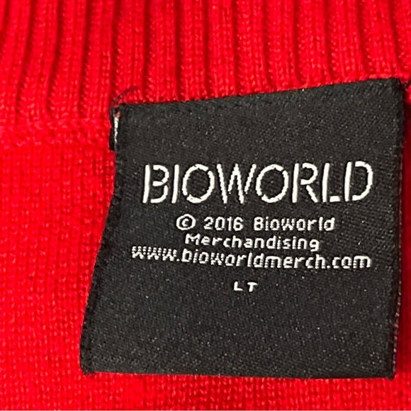 Red White Ugly Christmas Sweater "Up To Snow Good" Large Tall Winter Snow Trees - Picture 7 of 13